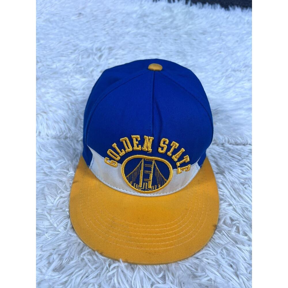 Golden State Warriors Hat Cap Snap Back Blue Yellow NBA Basketball Mens One Size